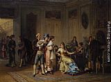 Adrien De Boucherville Canvas Paintings - The Gift for the Chatelaine